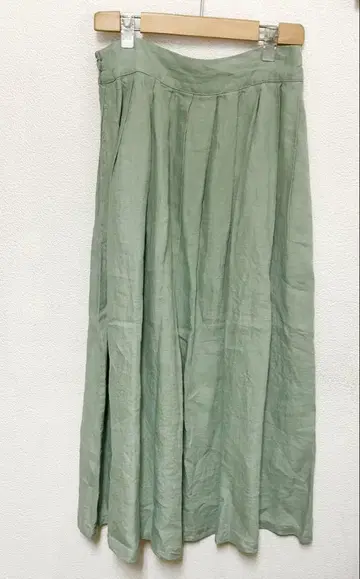 루시엘 린넨 롱 스커트 그린 계열