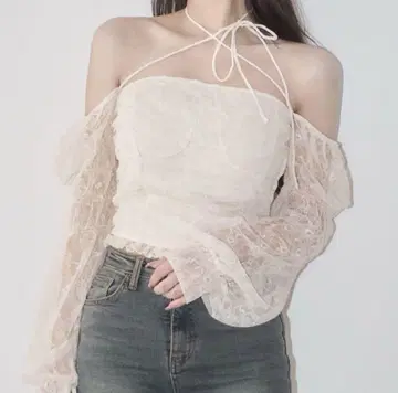 YILON 이론 FLEUR LACE BLOUSE 아이보리