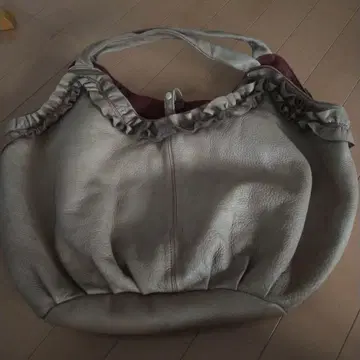 뷰레 천연 가죽 백 빅 사이즈 베이지