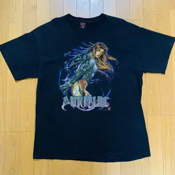 90s Fashion Victim 빈티지 티셔츠 XL 블랙
