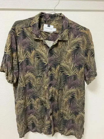 TOPMAN 야자수 패턴 반팔 셔츠 M