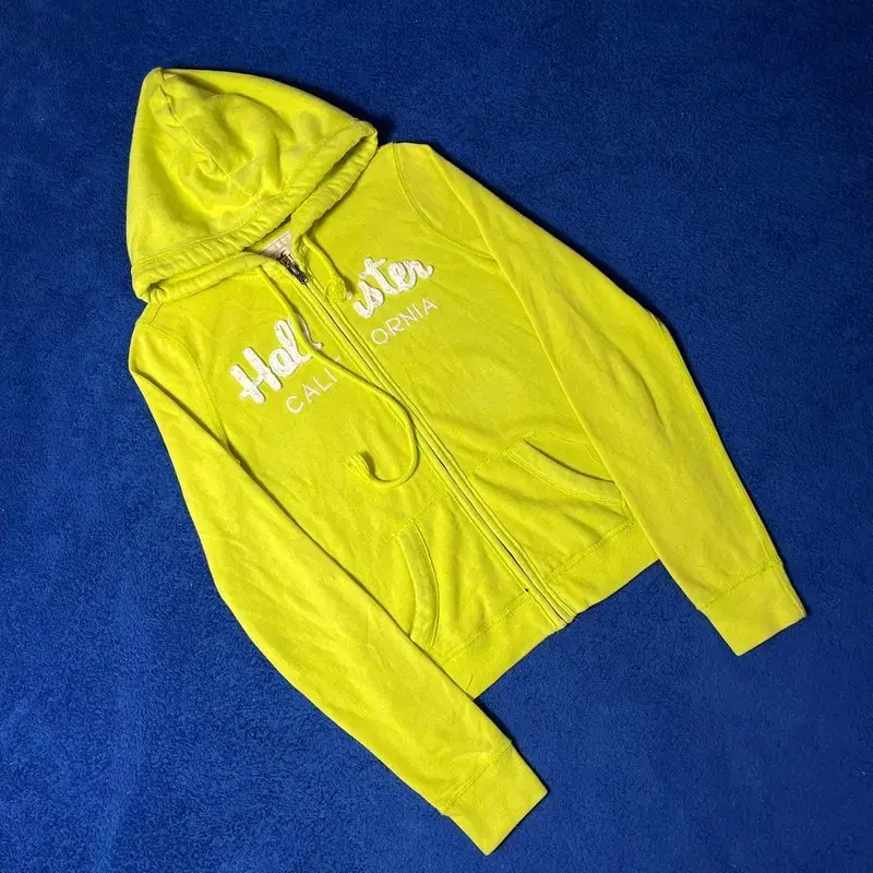 Hollister Fitted Fluorescent yel Yellow Hoodie