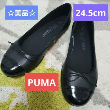 새상품급 PUMA SOFTFORM 플랫 펌프스 리본 24.5c 블랙