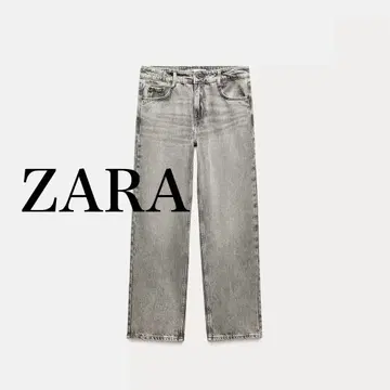 ZARA 자라 미들 웨이스트 크롭 데님