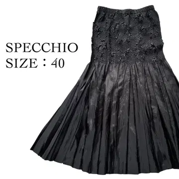 SPECCHIO 스페치오 / 플리츠 스커트 롱 스커트 얇은 소재