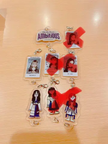 리토그리 Ambitious 연결 아크릴 참 카렌, 유미, 로고 3개 세트