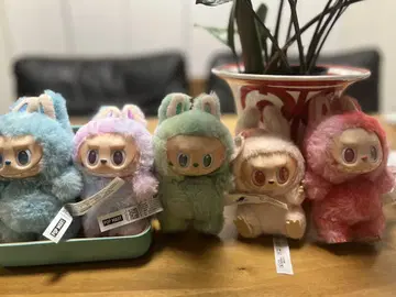 신품 미사용 POP MART 러브부 봉제 인형 키링 4개 세트