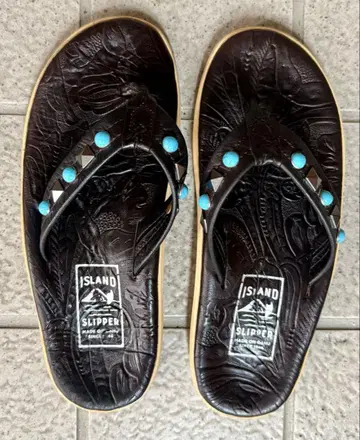 ISLAND SLIPPER 샌들 8 블랙 아일랜드 슬리퍼