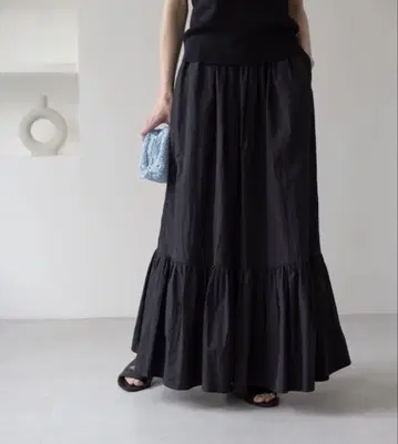na.e 나에 Gather Light Skirt 스커트 블랙 S