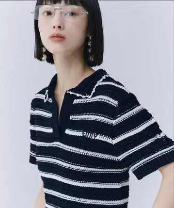 시스루 니트 폴로