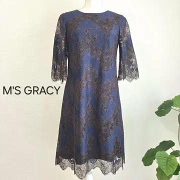 M'S GRACY 엠즈 그레이시 원피스 38 레이스 무릎 기장 5부 소매