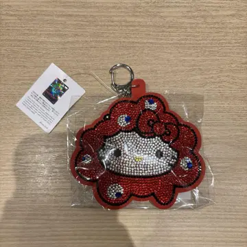 오사카 간사이 엑스포 산리오 헬로키티 미야쿠미야쿠 가죽 키링