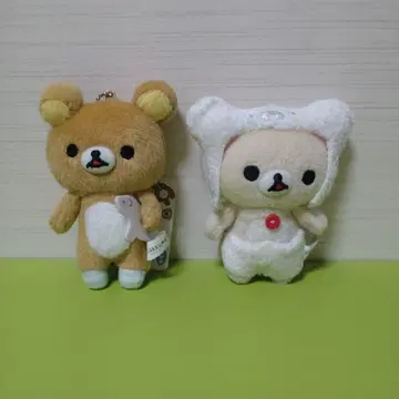 리락쿠마 & 코리락쿠마 시마시마 에브리데이 마스코트 키체인 체인 세트