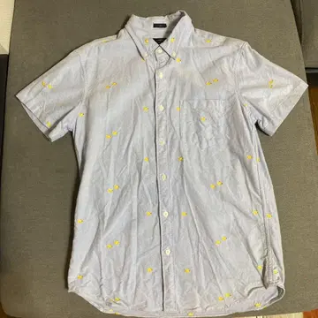 J.CREW OXFORD 반팔 셔츠 M 사카나 패턴