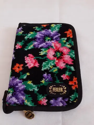 새상품급 미사용 FEILER 플라워 무늬 카드 케이스, 수첩 케이스