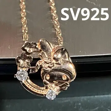 산리오 마이멜로디 핑크 골드 SV925 목걸이