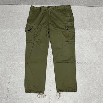 972 밀리터리 실물 M64 타입 카고 팬츠 와이드 빈티지 올리브 컬러