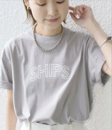 SHIPS 그레이 티셔츠 반팔