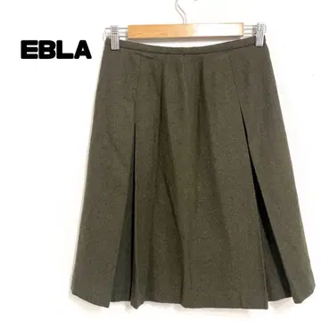 에브라 EBLA 플레어 스커트 그린 계열 안감 부착 가을/겨울 베이직