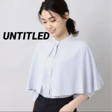 UNTITLED 케이프 디자인 스트라이프 블라우스 M 사이즈