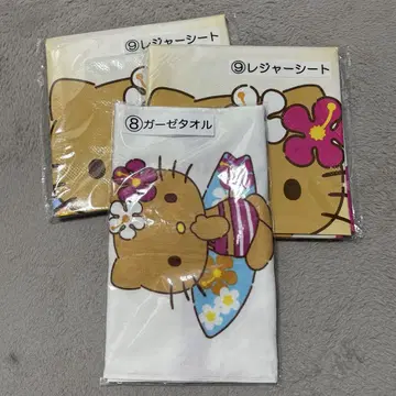 산리오 복권 헬로키티 당첨 복권 거즈 타월 레저 시트 2장 3개 세트