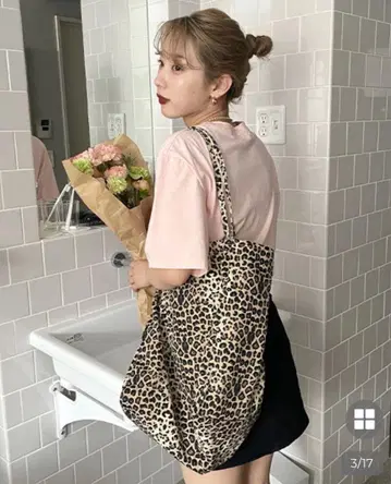 레오파드 토트백 nugu