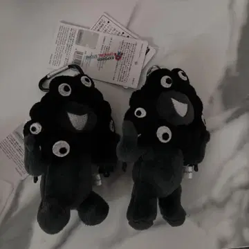 미야쿠미야쿠 봉제 인형 블랙 앉은 자세와 서 있는 자세 세트