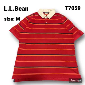 [즉시 구매 OK] L.L.Bean 반팔 피케 셔츠 사이즈 M, 레드
