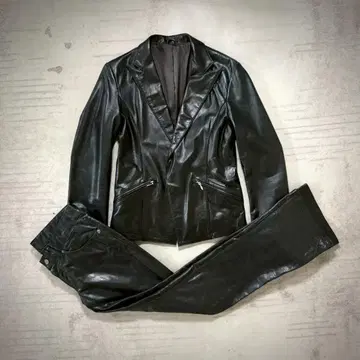 새상품급 절판 tornado mart 00's 천연 가죽 셋업 L 플레어