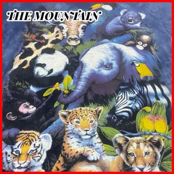 THE MOUNTAIN 타이다이 염색 애니멀 티셔츠 USA 제작