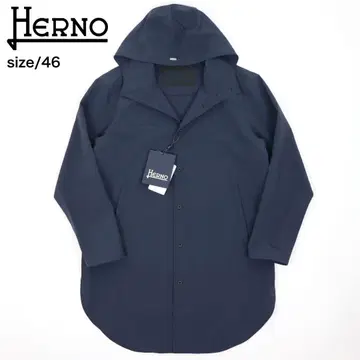 미사용 새상품 HERNO 워터 레페런트 폴리에스테르 후디 셔츠 코트 46