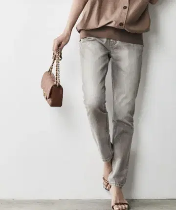 새상품급 CHIC STYLE 데님 스트레이트 슬림 팬츠