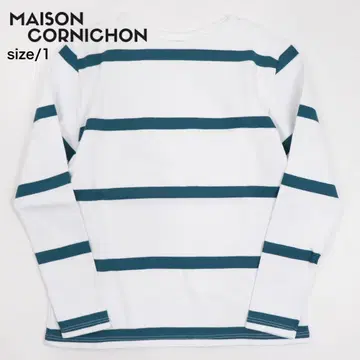 미사용 새상품 MAISON CORNICHON 보트넥 코튼 티셔츠 1