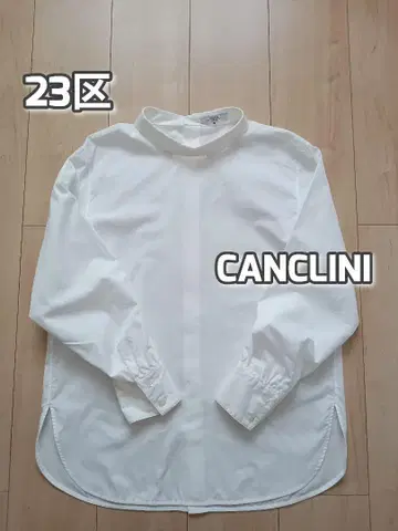 23구 CANCLINI 백 버튼 코튼 셔츠 화이트 M 온워드