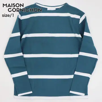 미사용 새상품 MAISON CORNICHON 보트넥 코튼 티셔츠 1