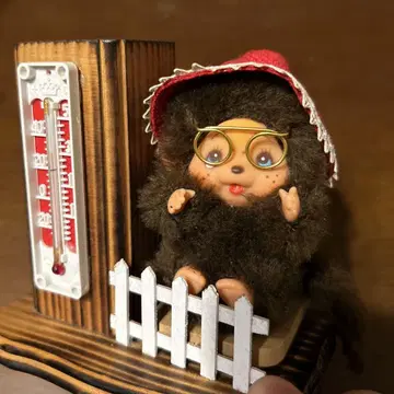 몬치치 온도계 펜꽂이 봉제 인형 포함