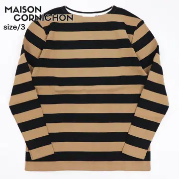 미사용 새상품 MAISON CORNICHON 보트넥 코튼 티셔츠 3