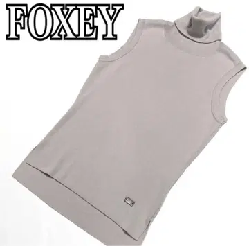 [새상품급] FOXEY 폭시 터틀 하이넥 슬리브리스 38