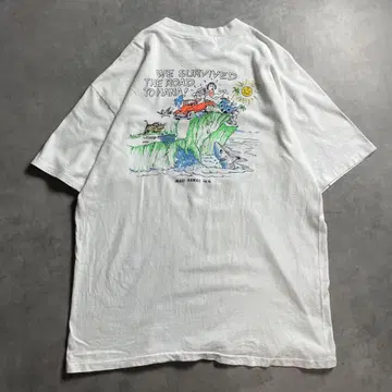90s USA제 Hawaii 재미있는 프린트 빈티지 T-셔츠
