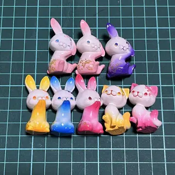 꽃토끼 꽃고양이 가챠가챠 세트