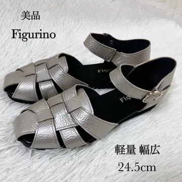 새상품급 Figurino 피그리노 경량 가죽 구르카 샌들 24.5cm