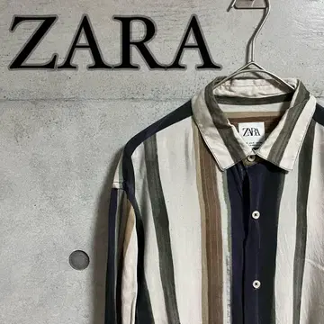 ZARA 자라 스트라이프 패턴 디자인 멀티 컬러 셔츠