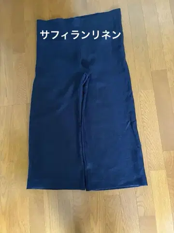 린넨 팬츠 네이비