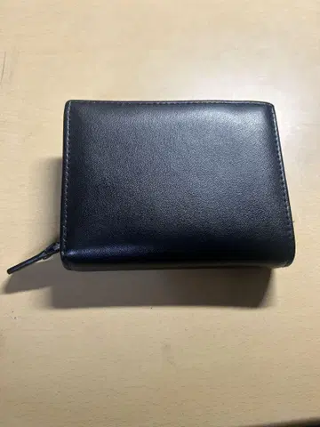 블랙 가죽 접이식 지갑