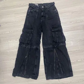 자라 데타치블 카고 데님 팬츠 36