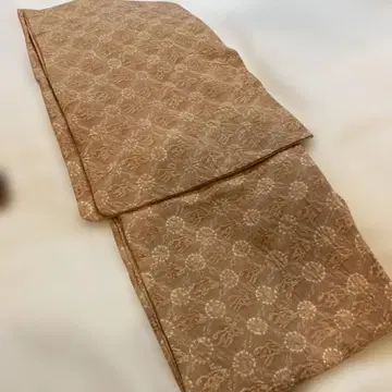 시보리 호몬기 꽃무늬 베이지 실크