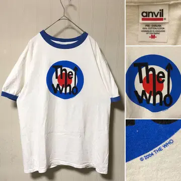 THE WHO anvil 링거 티셔츠 M 2004 카피라이트