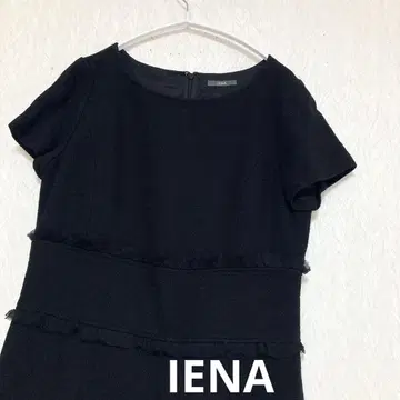 IENA 이에나 여성용 반팔 블랙 원피스 포멀 일본제
