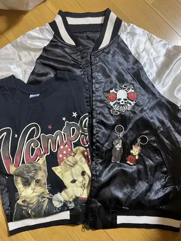 VAMPS 기시단 엑스포 굿즈 묶음 판매 스카잔 티셔츠 키링