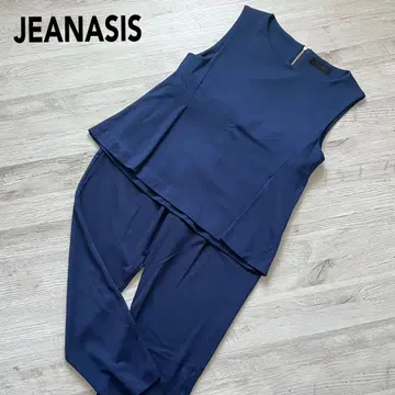 JEANASIS 네이비 슬리브리스 팬츠 셋업